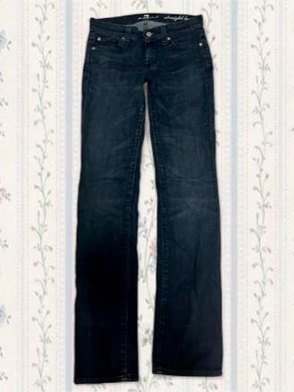 7 for all man kind Women's dark navy straight cut Jeans